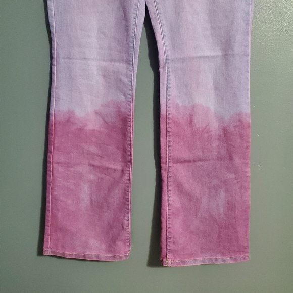 NoBo No Boundaries Bootcut Womens Jeans Pink Purple Dip Dyed Size 13 - Picture 3 of 6